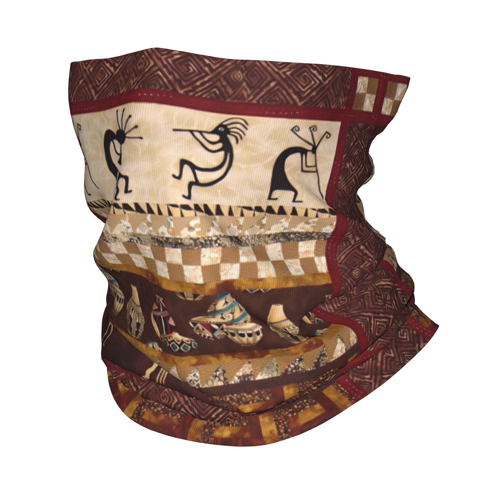 Ethnic Fashion Design - Personalizzato Kokopelli Inverno Fascia Scaldacollo Uomo