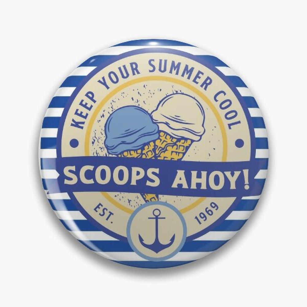 Ethnic Modern Fashion - Scoop ahoy- striped Pin Buttons spille