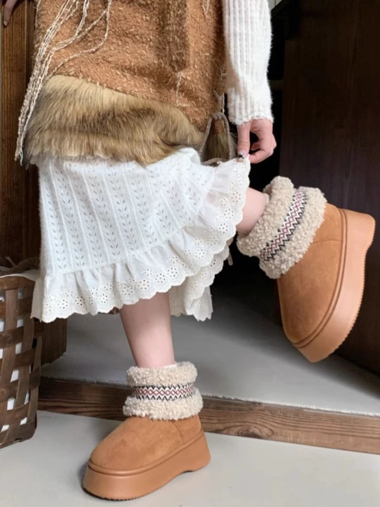 New Ethnic Fashion - Stivali da neve caldi da donna